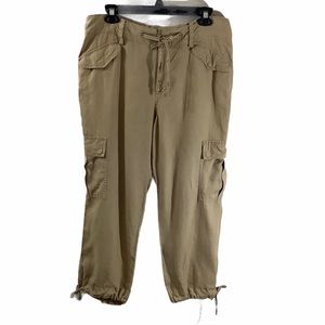 Lauren Ralp Lauren Six Pockets Linen Capri Pants